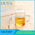 Promotional Personalized Heat Resistant Glass Coffee Cup With Lid